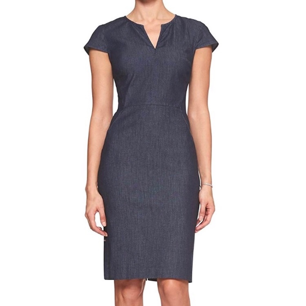 Banana Republic Indigo Denim Sheath Dress